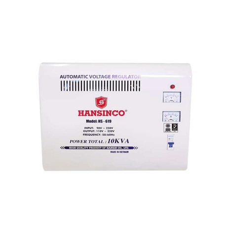 Ổn áp dân dụng 10 KVA treo tường Hansinco HS 619 1P