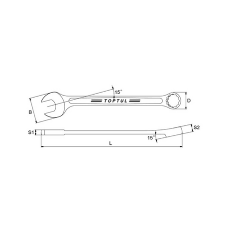 Cờ lê vòng miệng 18mm Toptul AOAF1818