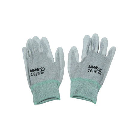 Găng tay bảo hộ sợi carbon MVW phủ PU lòng bàn tay MVW-CAPC-300M size M