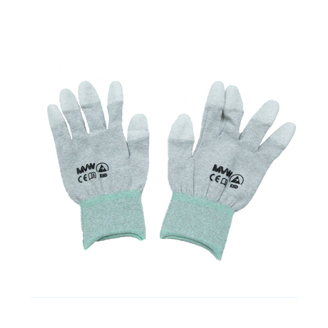 Găng tay bảo hộ sợi carbon MVW phủ PU đầu ngón MVW-CATC-200M (SP203-ND9.2) size M