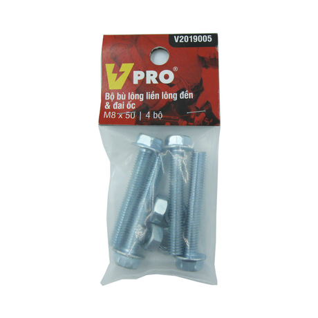 M8x50 VPRO V2019005 washer and nut set, pack of 4