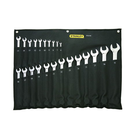 Stanley 93-616 23-piece 6-32mm Open-End Wrench Set