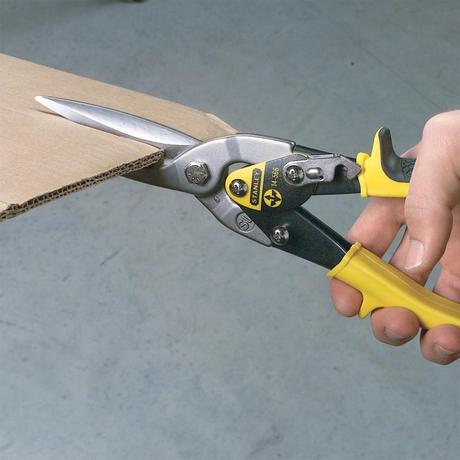 Stanley 14-563-22 10 inch straight tip gold handle metal shears