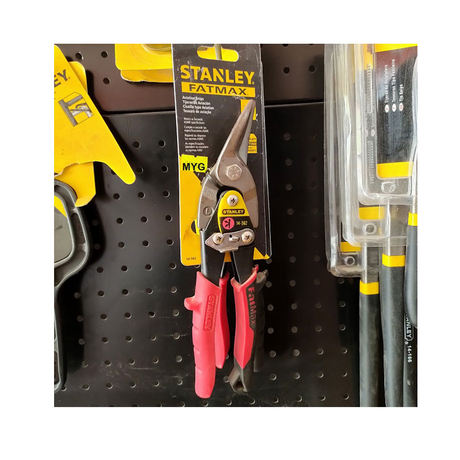 Stanley 14-562-22 10 inch left curved nose metal shears