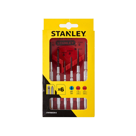 Stanley 6-piece iron-handled watch screwdriver set STHT66039-8