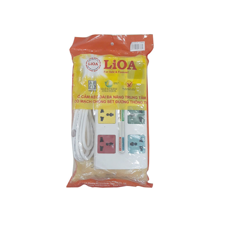 Multi-function power outlet with 6 sockets and 3m cord LiOA 6 OFFICE-3W