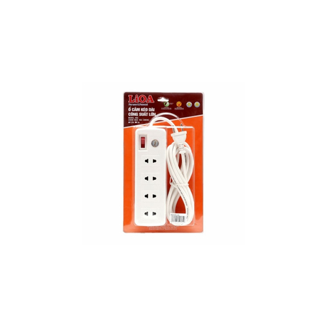 4-socket power outlet with 2.5m cord and safety cover 3300w LiOA 4SS2.5-2