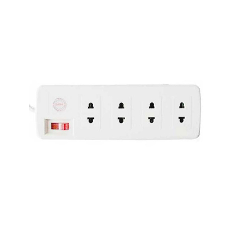 4-socket power outlet with 2.5m cord and safety cover 3300w LiOA 4SS2.5-2