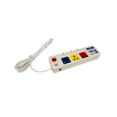 Ổ cắm điện 3 ổ cắm dây 2.5m 3 lõi có đồng hồ báo điện áp 3300w LiOA 3OFSSV2.5-3