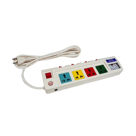 Ổ cắm điện 4 ổ cắm dây 2.5m có đồng hồ báo điện áp 3300w LiOA 4OFSSV2.5-2