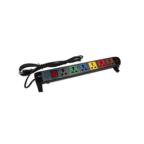 Multi-function rotating power socket with 6 sockets, 5m cord, 2200W - 3300W LiOA 6D52N2X