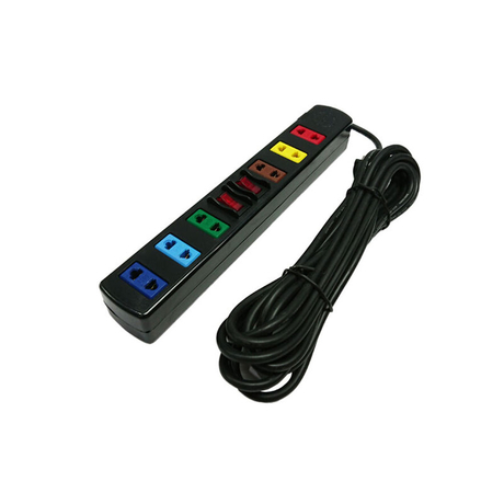 Ổ cắm điện 6 ổ cắm 2 công tắc dây 5m 2200W - 3300W LiOA 6S5