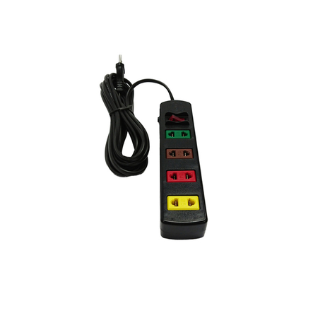 4-socket, 1-switch power outlet, 5m wire, 1000w/250v LiOA 4S5