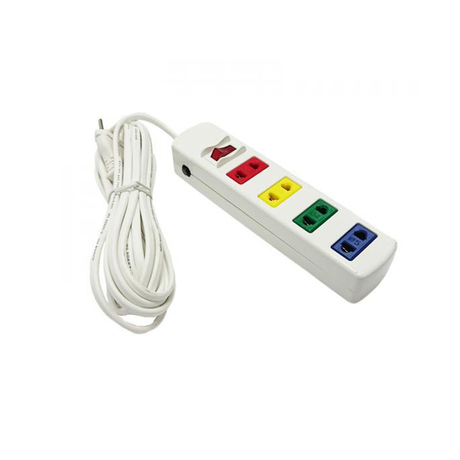 Ổ cắm điện 4 ổ cắm 1 công tắc dây 5m trắng 1000w/250v LiOA 4S5W