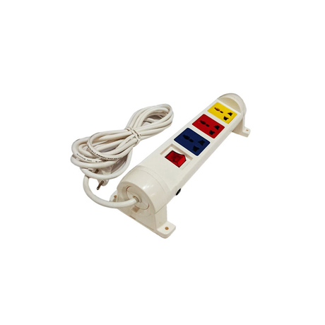 Ổ cắm điện đa năng xoay 3 ổ cắm dây 3m trắng 2200W - 3300W LiOA 3D33WN2X