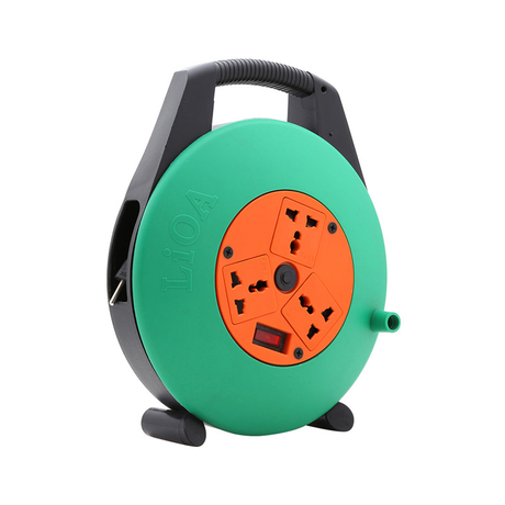Hand crank power outlet - portable sealed coil type 5m 15A LiOA XTD5-2-15A