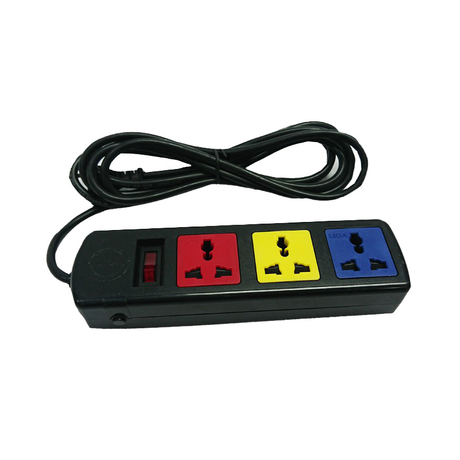 Multi-function power outlet 3 sockets 1 switch 3m wire 2200W - 3300W LiOA 3D33N