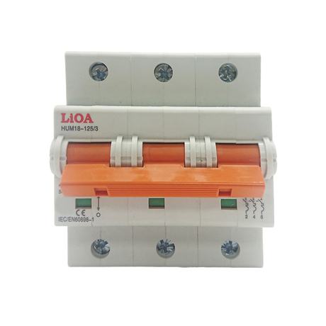 Aptomat loại 3 cực dòng điện 63A LiOA MCB3063/6