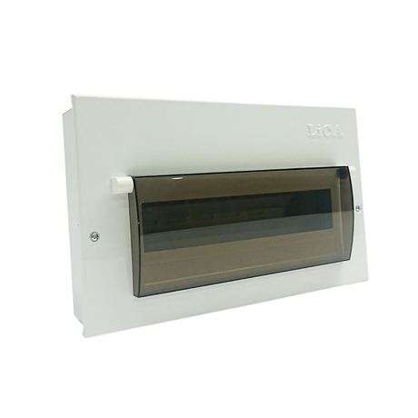 Metal electrical cabinet containing 14 LiOA SE14PL APTOMAT