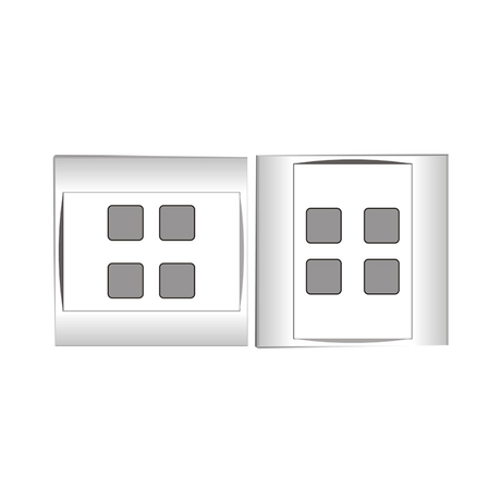Mặt 4 lỗ và viền đơn trắng- Series V20SM LiOA V20SM4X