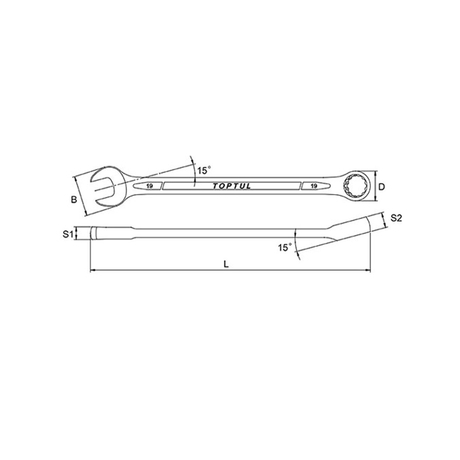 Cờ lê vòng miệng Toptul AAEA2424