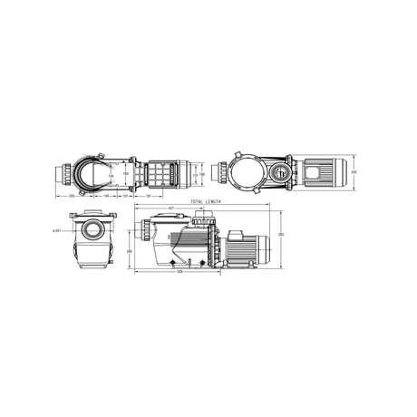 3HP 3 phase Waterco Hydorstorm Plus 300 swimming pool pump