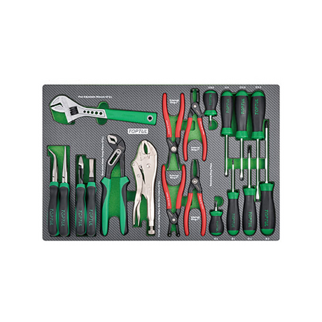 Toptul GED1912 bake screwdriver pliers tool set (19 pieces)