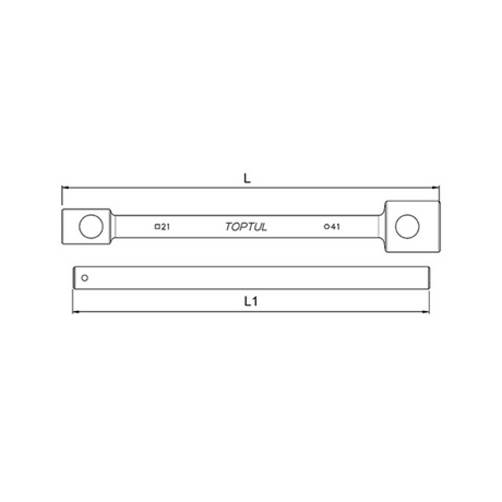Cờ lê 2 đầu tuýp Toptul CTIB3821