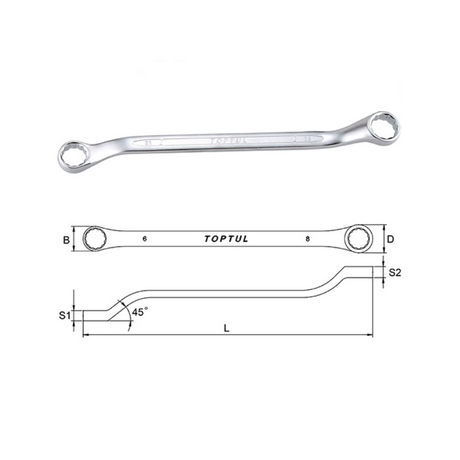 Toptul ACAH5864 Double End Ring Flange