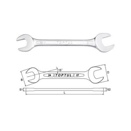 Cờ lê 2 đầu miệng Toptul AAEJ4650