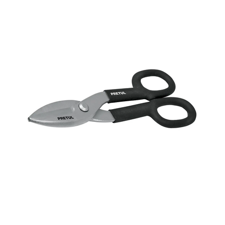 Black-handled straight sheet metal shears 10inch/255mm PRETUL TH-10P