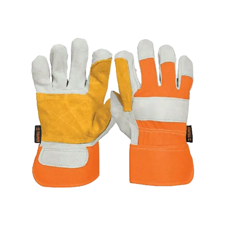 Găng tay da vải an toàn chồng mài mòn GU-TECA-R size L