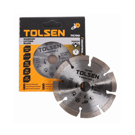 Lưỡi đĩa tròn kim loại cắt gạch khô 100mm TOLSEN 76700