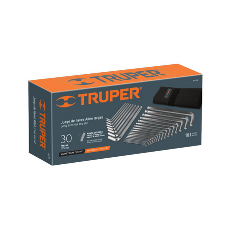 Hexagon wrench set M and inch TRUPER ALL-30 (30 pieces)