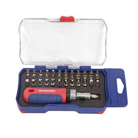 Bộ tua vít 1/4 inches 38 chi tiết Workpro W021182