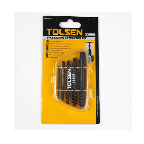 Set of 5 Tolsen 33505 broken screw drill bits