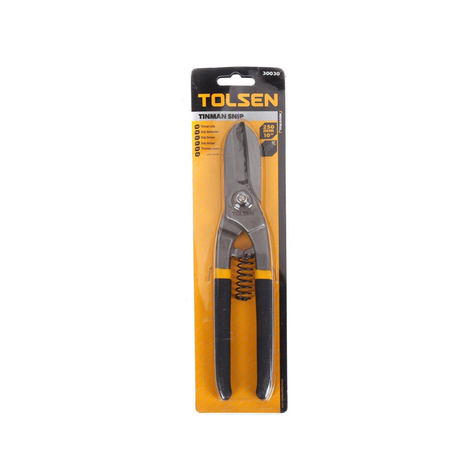 Kéo cắt tôn cán thẳng 10 inch/250mm màu đen Tolsen 30030