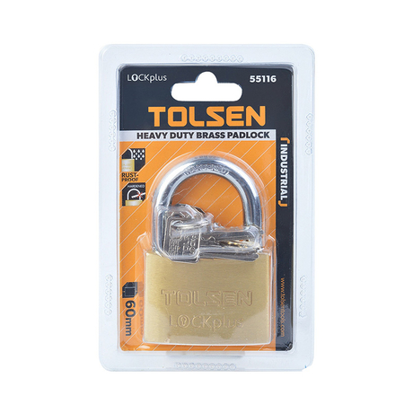 Tolsen 55116 60mm industrial brass lock