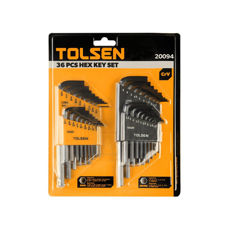 Bộ 36 cây lục giác hệ met inch Tolsen 20094