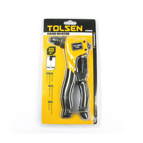 Tolsen 43099 190mm aluminum, iron, stainless steel rivet pliers