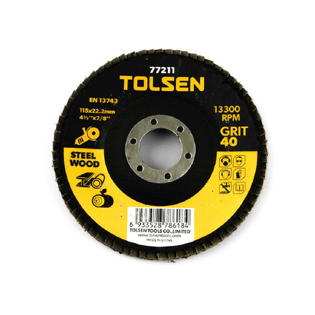 Nhám xếp cho sắt và gỗ 115mm x 60# Tolsen 77212