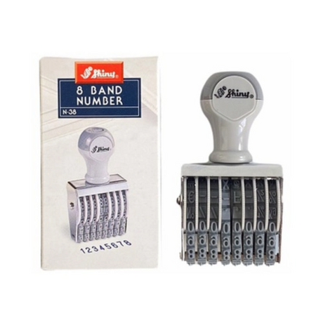 Dấu xoay tay 8 số cao 5mm Shiny N38