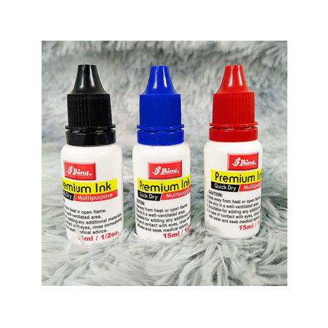 Shiny blue professional stamp ink