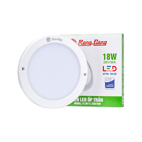 Đèn Led Downlight ốp trần tròn Rạng Đông LN11 220/18W ánh sáng trắng