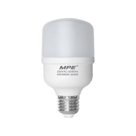 Đèn Led Bulb 9W góc chiếu 230° MPE LB-9T ánh sáng trắng