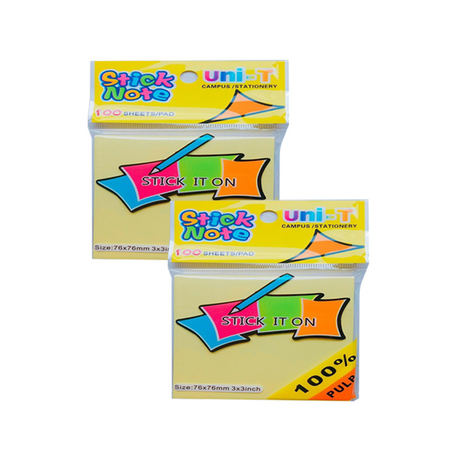 3x3 UniT yellow note paper (100 sheets/pack)