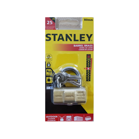 Khóa càng đồng thau chữ U rộng 50mm Stanley S742-047