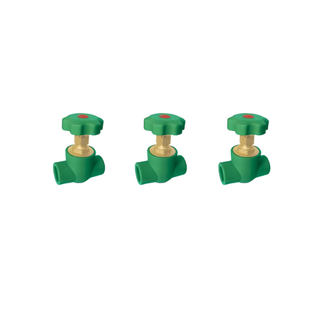 Dekko PPR plastic hand brass gate valve Φ32