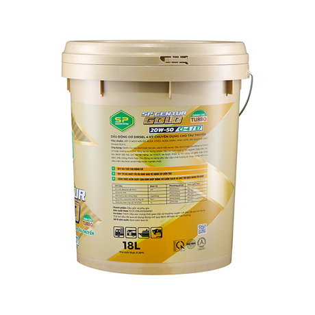 Dầu động cơ Saigon Petro Centur Gold SPCI4/S20W5018 (xô 18 lít)