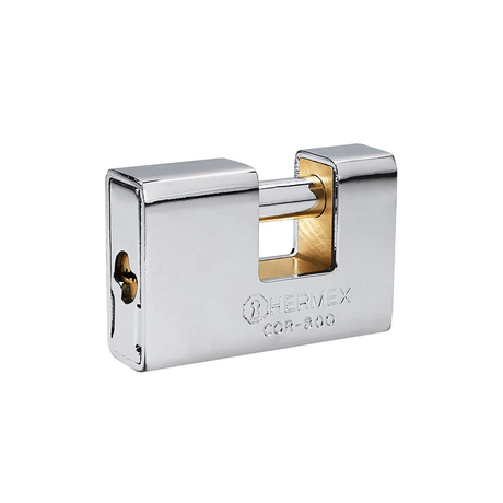 Ổ khoá cầu ngang thân inox chống cắt 
80mm Hermex COR-80Q